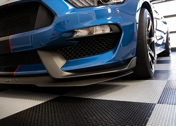 A mustang park on GarageFlow garage tile